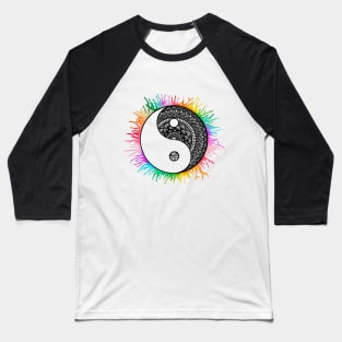 Mandala Yin Yang Baseball T-Shirt